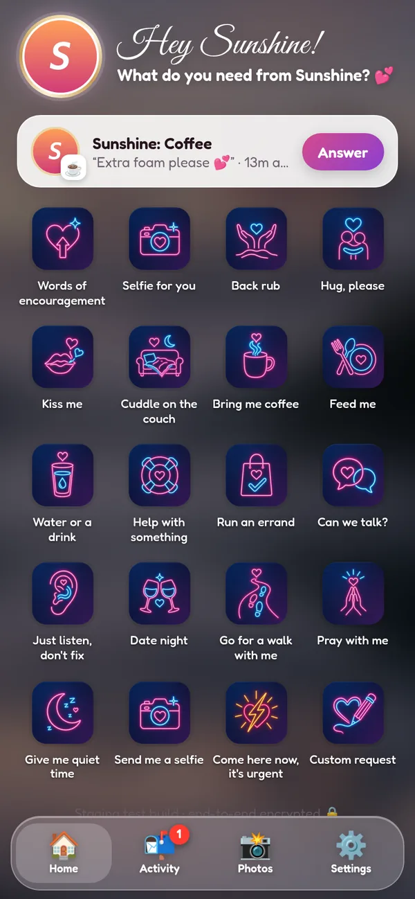 Hey Babe with a neon icon set